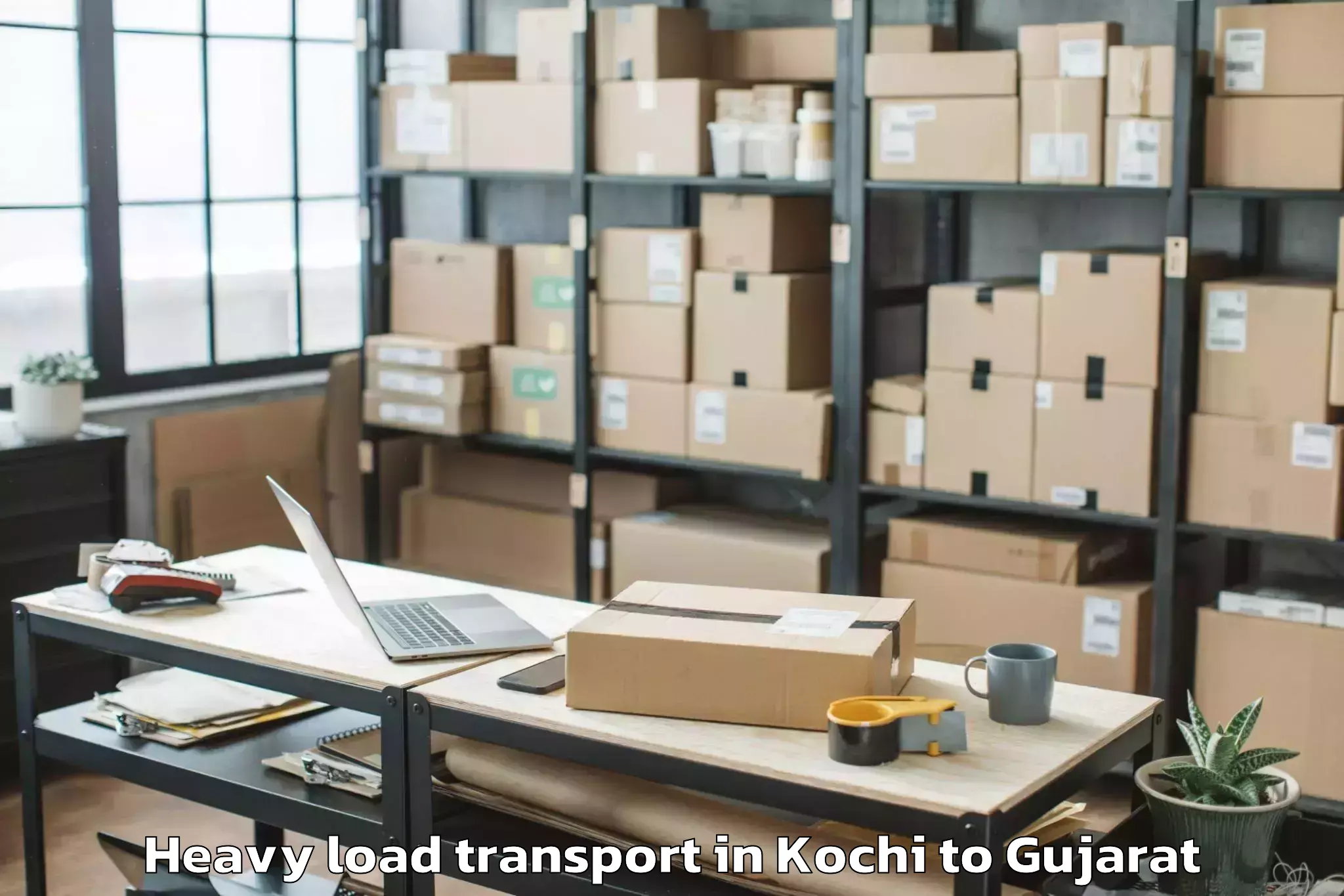 Book Kochi to Rudra Mata Airport Bhj Heavy Load Transport Online